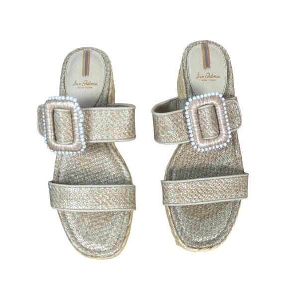 Sam Edelman Chase Espadrille Wedge Platform Sandal Buckle Size 9 - Picture 7 of 9